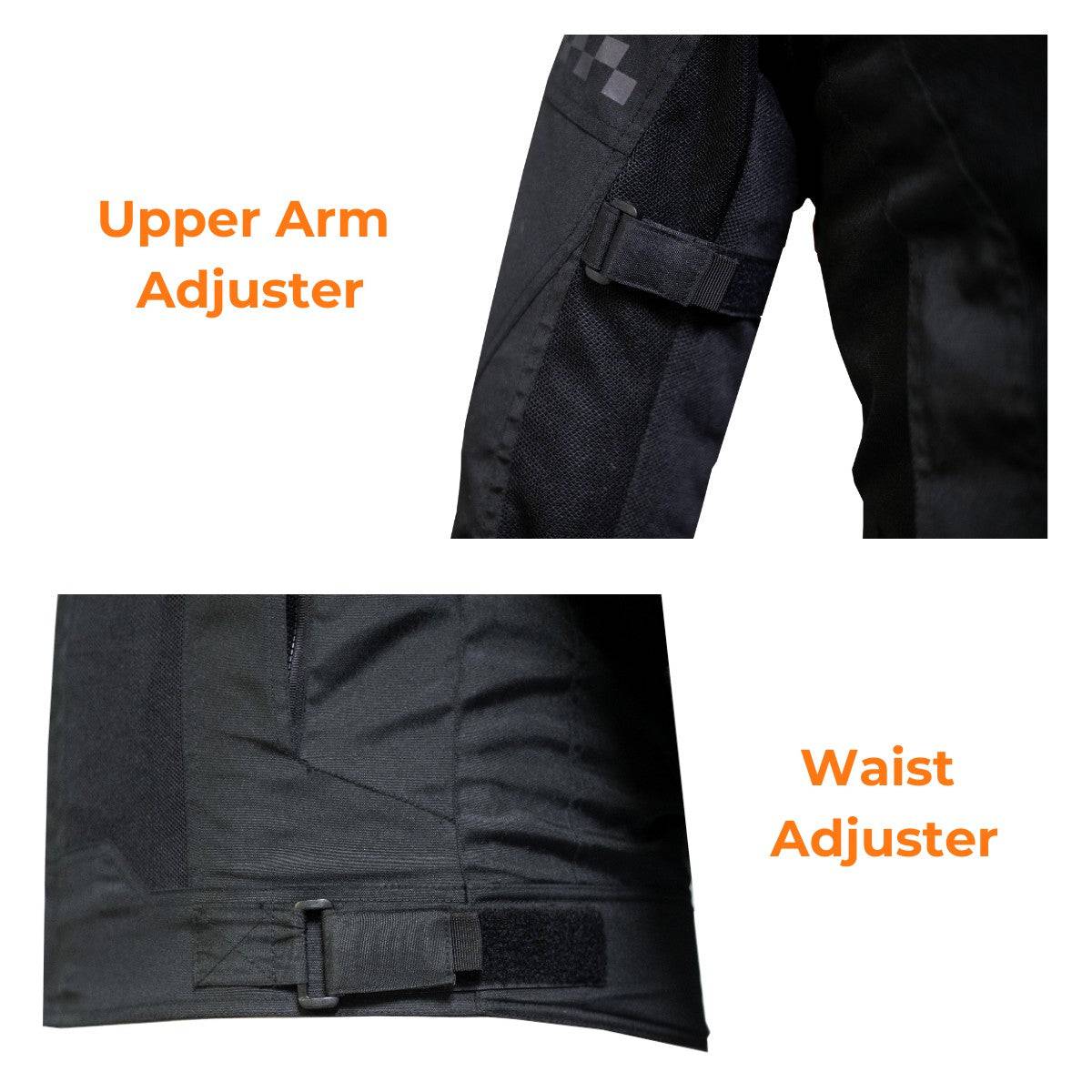 MOTOTECH Breezer Mesh Motorcycle Riding Jacket - Black