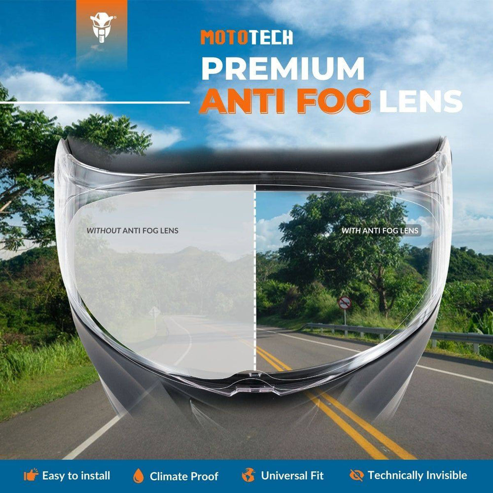 MOTOTECH Anti Fog Visor Insert Universal Clear