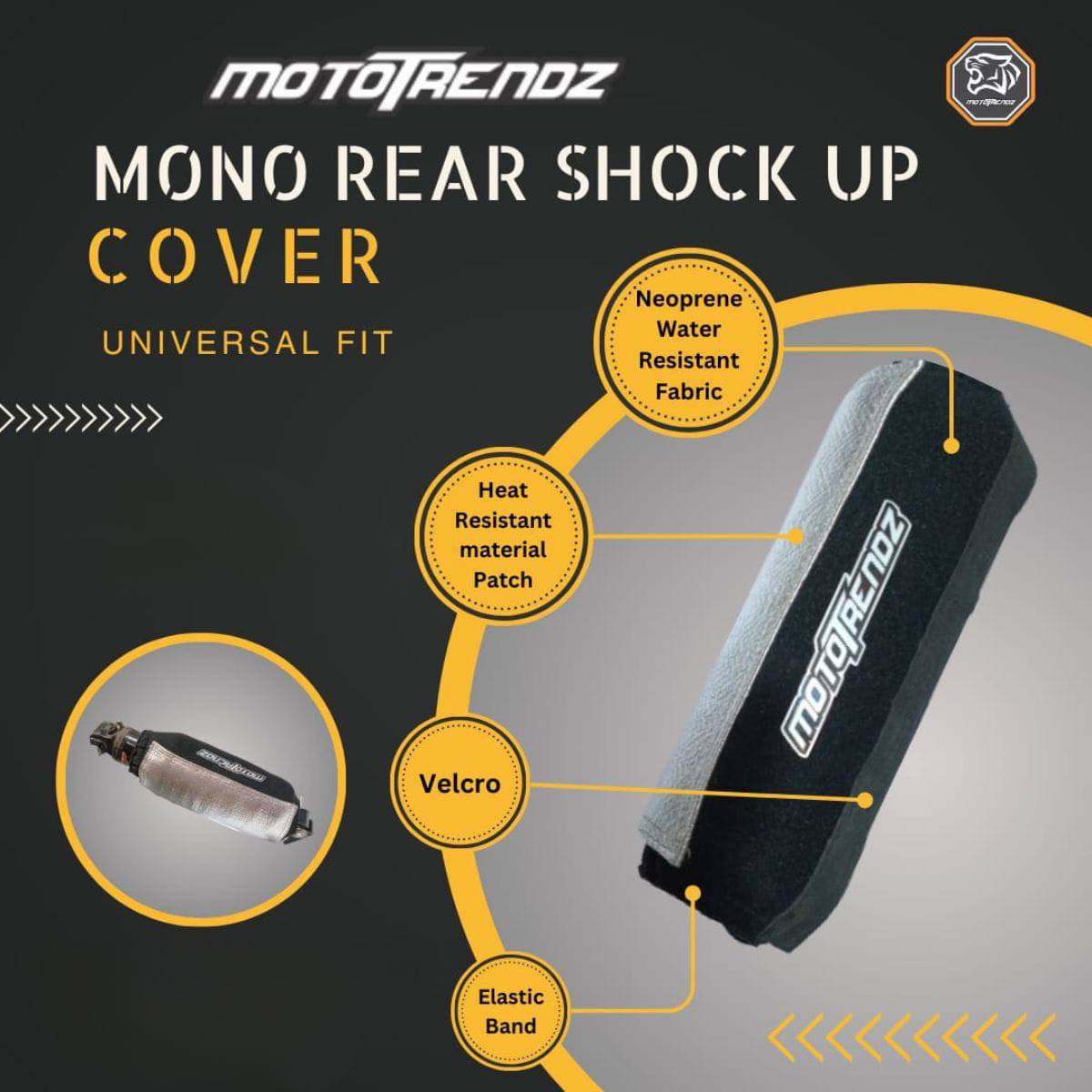 MOTOTRENDZ Mono Rear Shock Up Cover - Universal Fit