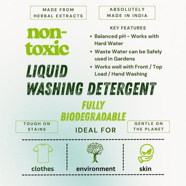 Non-Toxic Kids-Friendly Liquid Washing Detergent | Fully Biodegradable - OutdoorTravelGear.com