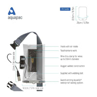 Aquapac Waterproof Radio Microphone / Connected Large Electronics Case - OutdoorTravelGear.com