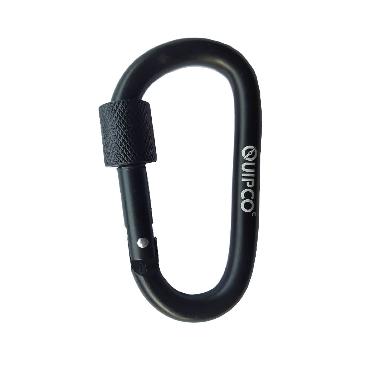 Coral Screwgate Accessory Carabiner - 8cms - Black - OutdoorTravelGear.com