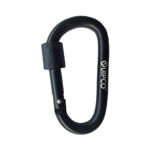 Coral Screwgate Accessory Carabiner - 8cms - Black - OutdoorTravelGear.com