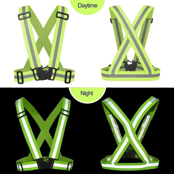 Flash Hi Viz Reflective Suspenders - Fluo Green - OutdoorTravelGear.com