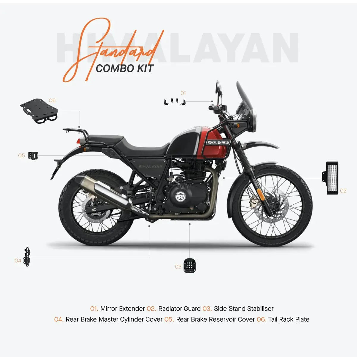 ADV TRIBE The Standard Combo Kit of 6 Accessories for Royal Enfield Himalayan - OutdoorTravelGear.com