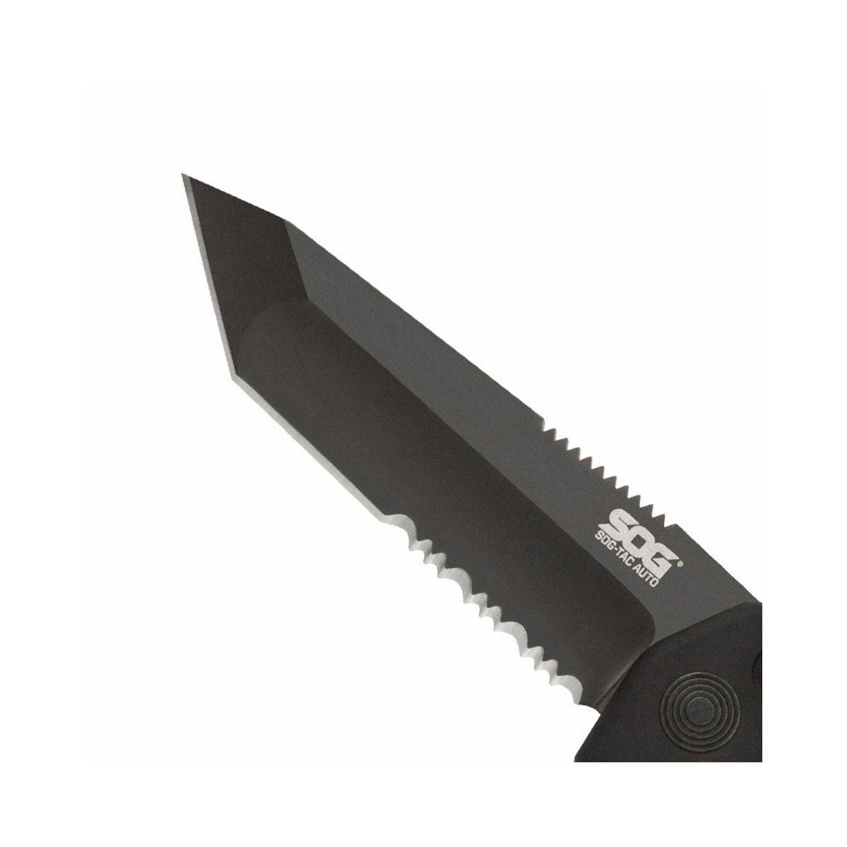 SOG TAC Auto - Tanto - Serrated Knife - ST-04 - Outdoor Travel