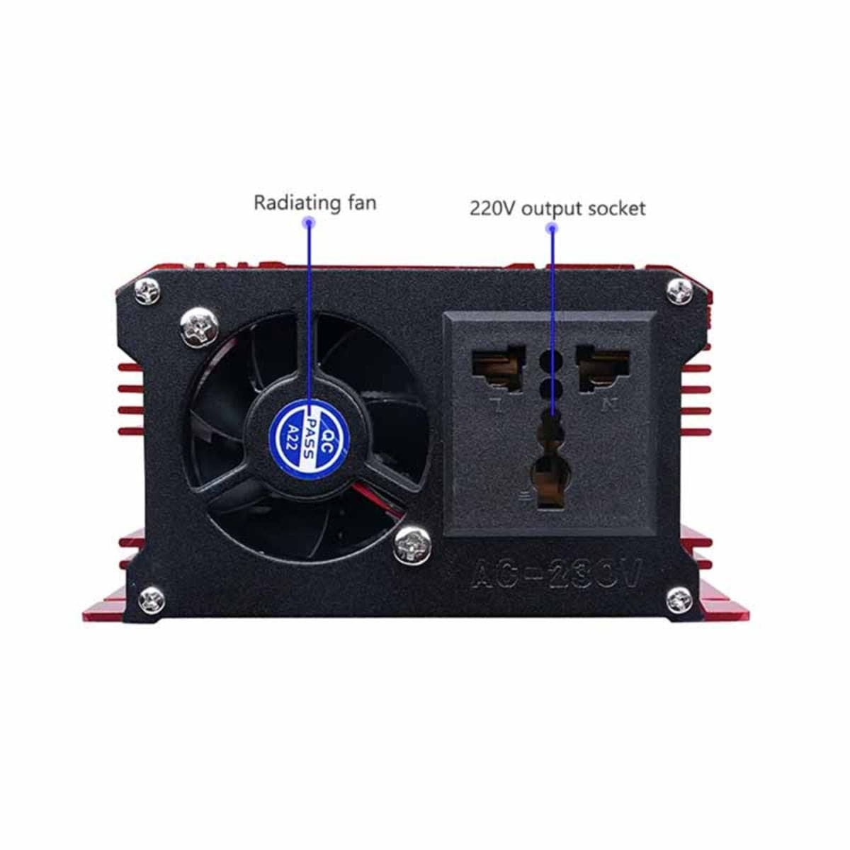 Solar Compact Car Inverter - 12V DC Pure Sine Wave - Output 300W - OutdoorTravelGear.com