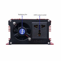 Solar Compact Car Inverter - 12V DC to 230V AC Pure Sine Wave - Output 500W - OutdoorTravelGear.com