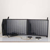 Foldable Solar Panel - 2 Folds with USB Port & DC Output - 27W - OutdoorTravelGear.com