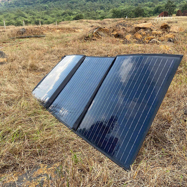 Foldable Solar Panel - 3 Folds with Stand - 12V 170W - OutdoorTravelGear.com