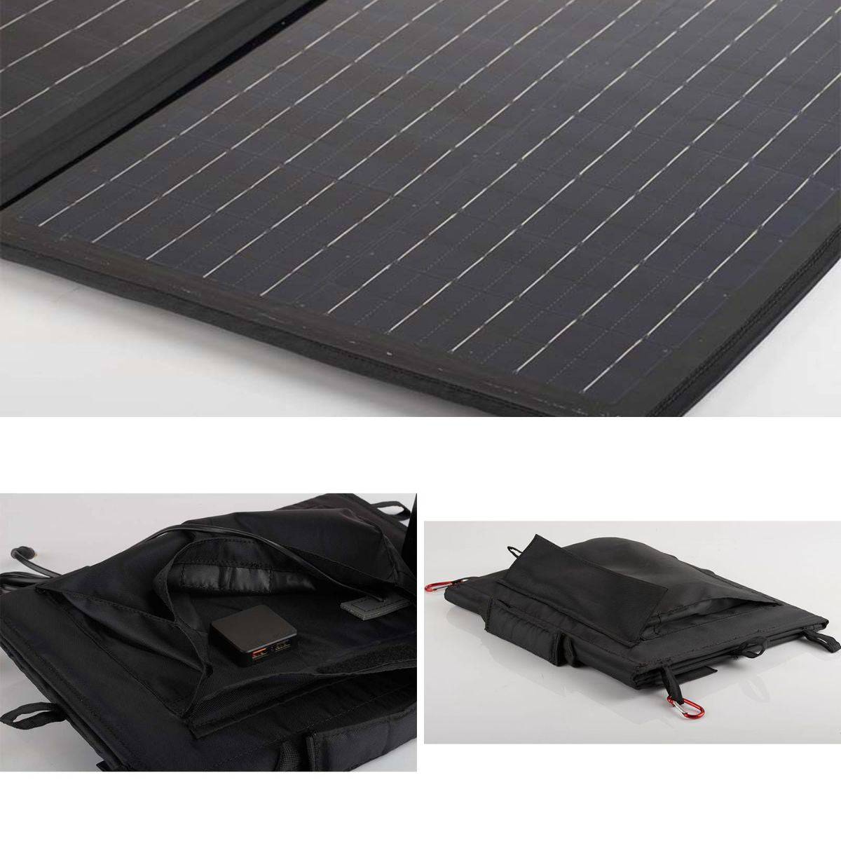Foldable Solar Panel - 3 Folds with USB Port & DC Output - 40W - OutdoorTravelGear.com