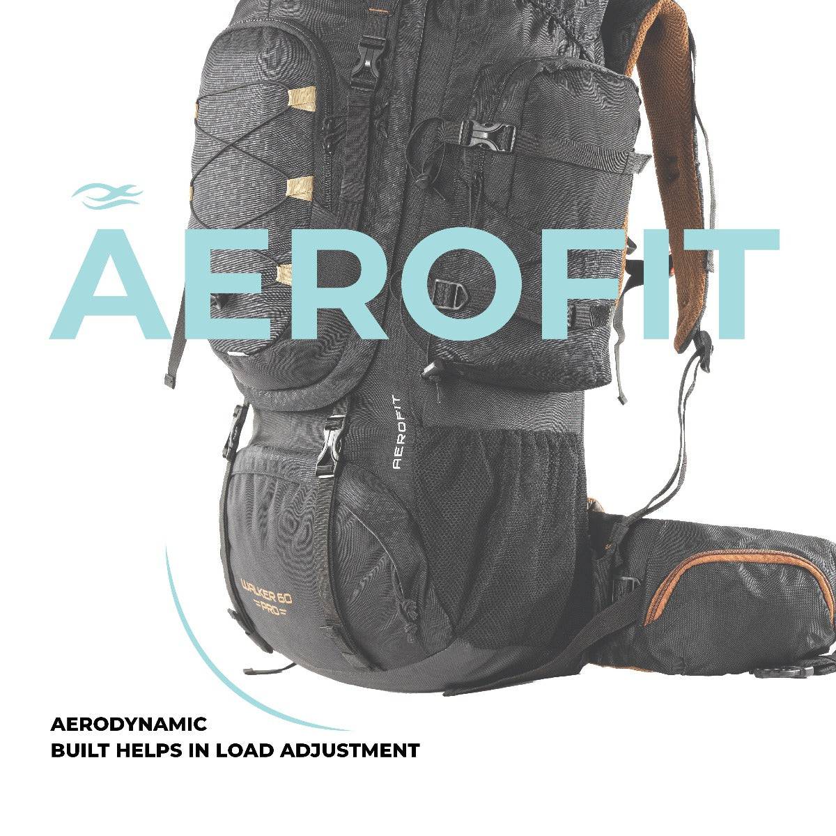 Walker Pro Trekking and Hiking Rucksack - 60 Litre - Black - OutdoorTravelGear.com
