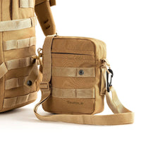 Alfa Military Tactical Backpack with Sling Bag Attachment - 45 Litres - Khaki - OutdoorTravelGear.com