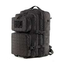 Force Plus Tactical Army Backpack with Laser-cut MOLLE - 50 Litres - Black - OutdoorTravelGear.com