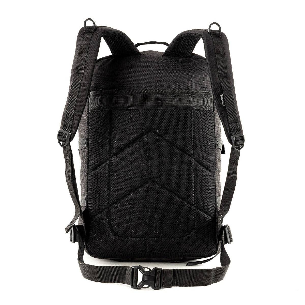 Force Plus Tactical Army Backpack with Laser-cut MOLLE - 50 Litres - Black - OutdoorTravelGear.com