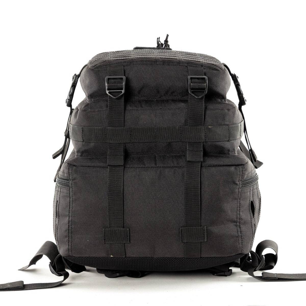 Force Plus Tactical Army Backpack with Laser-cut MOLLE - 50 Litres - Black - OutdoorTravelGear.com
