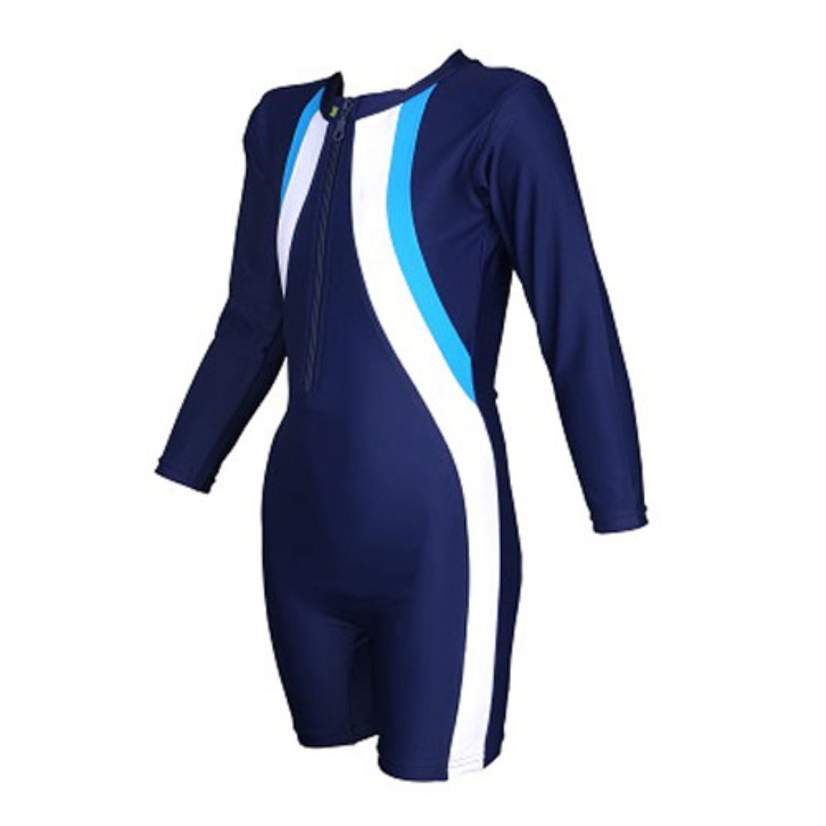 Kids Unisex One Piece Sports Suit / Swim Suit - The Boost - Blue - OutdoorTravelGear.com