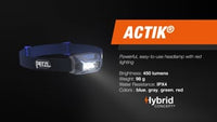 Actik Headlamp - 450 Lumens - Grey