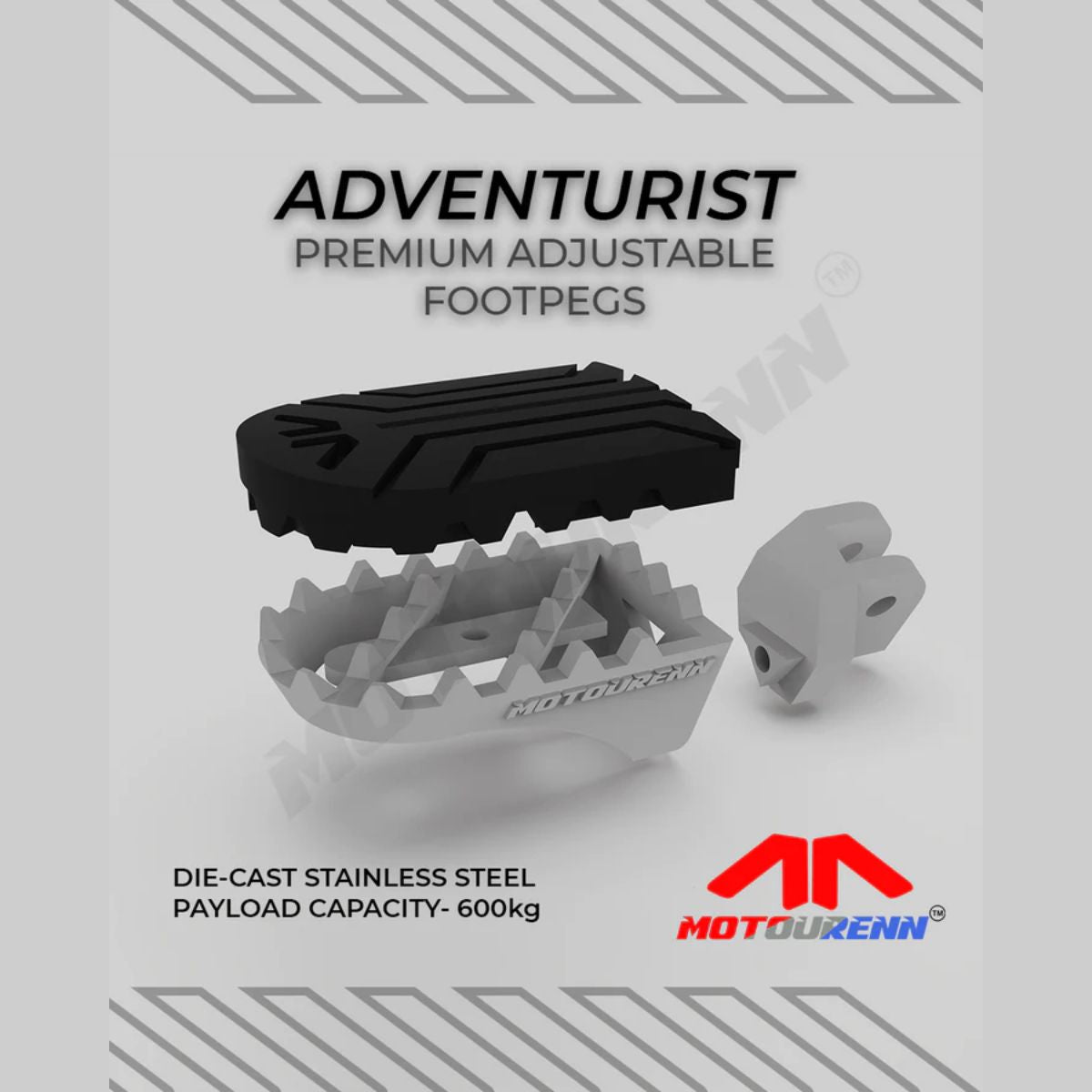 Adventurist Premium Adjustable Foot Pegs ( Universal) - 1