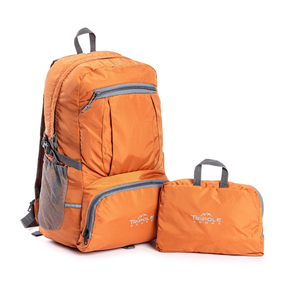 Foldable PAKEASY Backpack and Day Bag for Hiking and Day Trips - Orange 2
