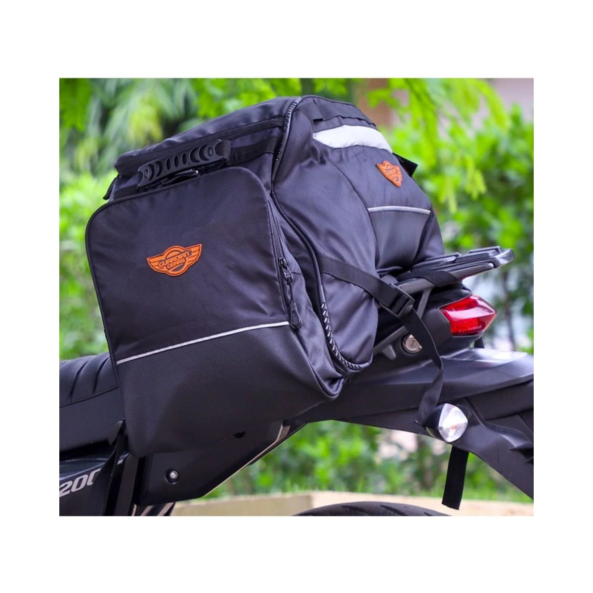 Rhino Mini 50L Tail Bag with Rain Cover & Dry Bag - Black - 14