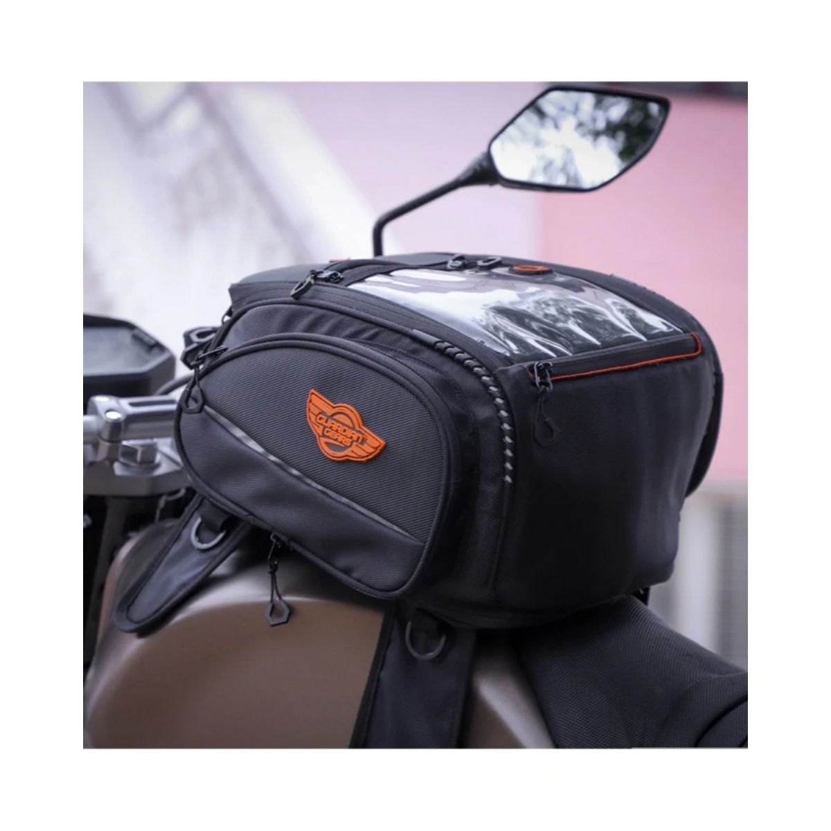 Jaws Magnetic 28L Tank Bag with Rain Cover - Black - 15