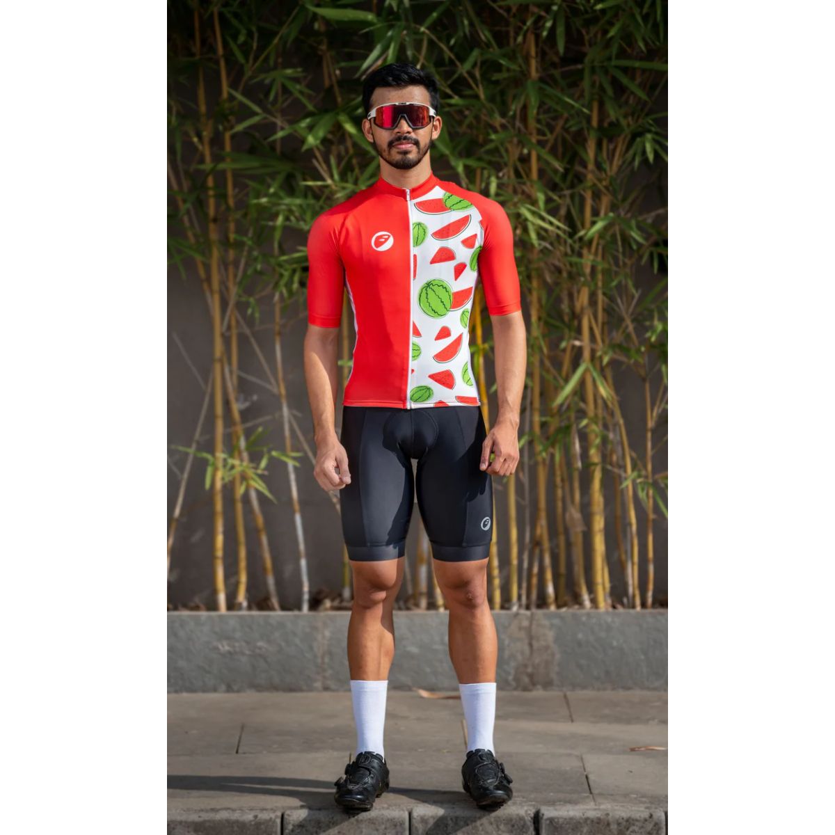 Mens Cycling Jersey - Snug-fit - Chase - Melon 1