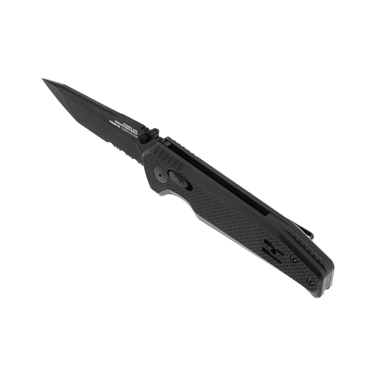 SOG Vision XR Serrated 3.36" Tanto Combo Blade Knife - 12-57-02-57 - Outdoor Travel Gear 2