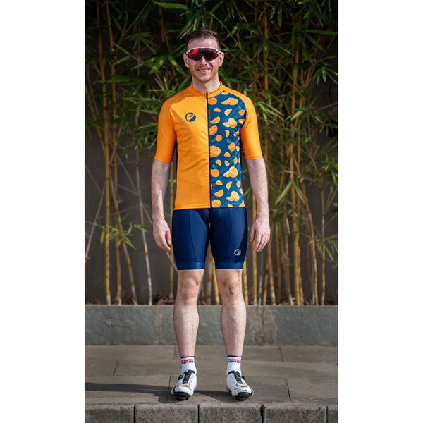 Mens Cycling Jersey - Snug-fit - Chase - Orange 2
