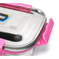 Adventure Ready MaxoSteel Camping Tiffin Box with Insulated Pouch - Jumbo - Pink 3