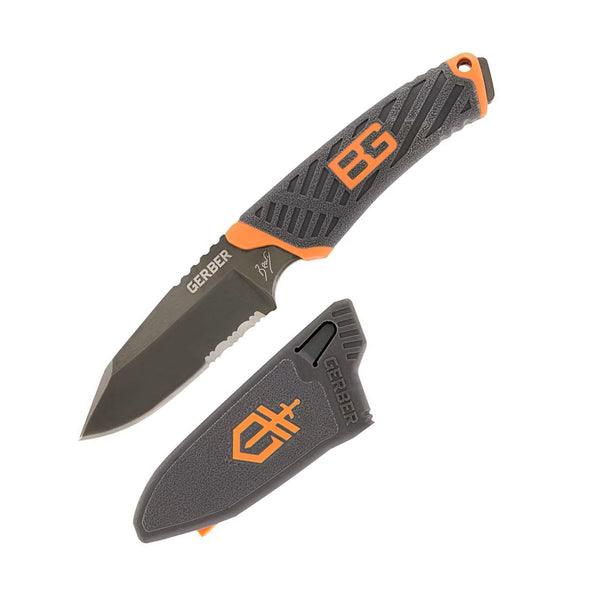 Bear Grylls Compact Fixed Blade Knife, Survival Torch & Poncho Combo