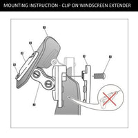 Easy Ride Clip-On Windshield Extender for Honda 5