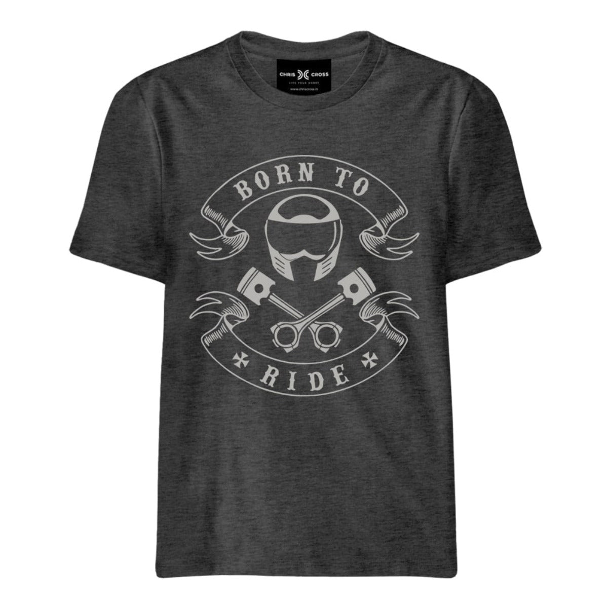 Chris Cross Born To Ride Biker T-Shirt  - 2