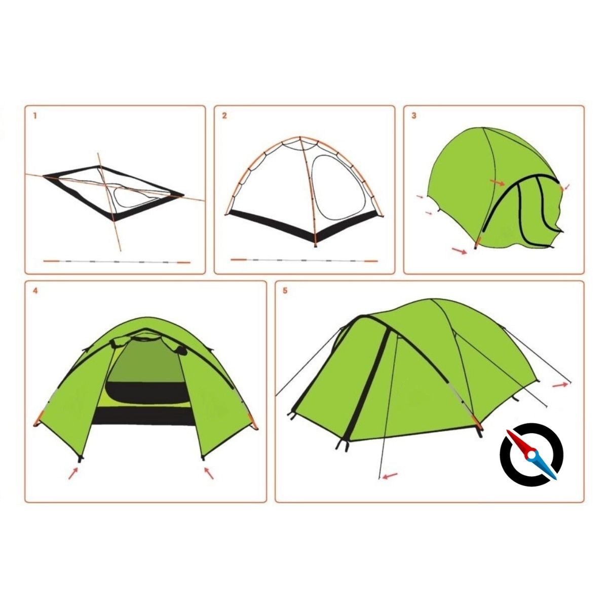 Gecko 3+ Camping Tent v2.0 (Fibreglass Poles) 3