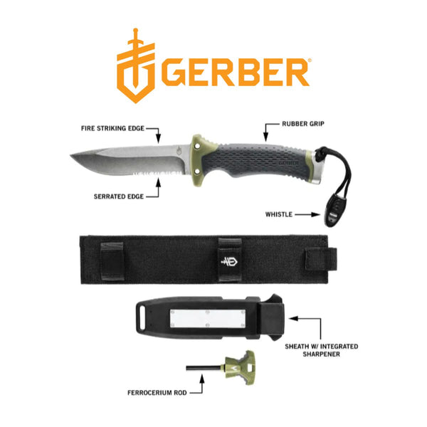 Gerber Ultimate Survival Fixed Blade Knife -9