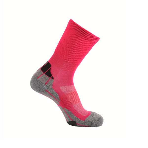 Coolmax® Hiker (Technical Socks) - Cerise/Grey/Charcoal 1