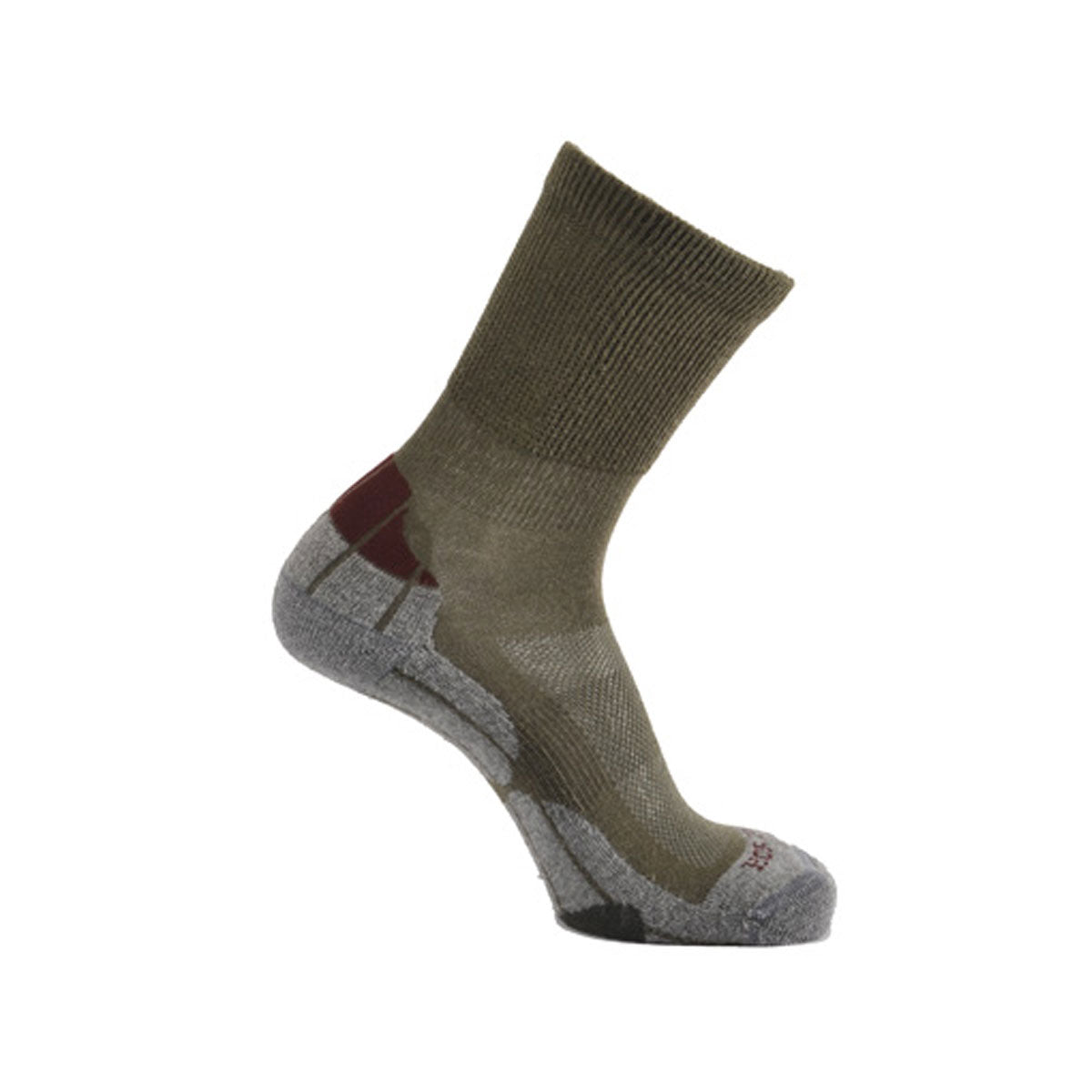Coolmax® Hiker (Technical Socks) - Khaki/Grey/Bordeaux 1