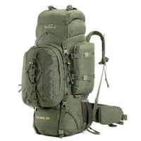 Colonel Series Rucksack + Detachable Day Pack & Rain Cover - 95 Litres - Army Green 2