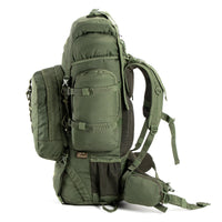Colonel Series Rucksack + Detachable Day Pack & Rain Cover - 95 Litres - Army Green 4