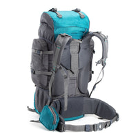 Walker Trekking and Backpacking Rucksack - 65 Litre - Grey & Sea Green 6