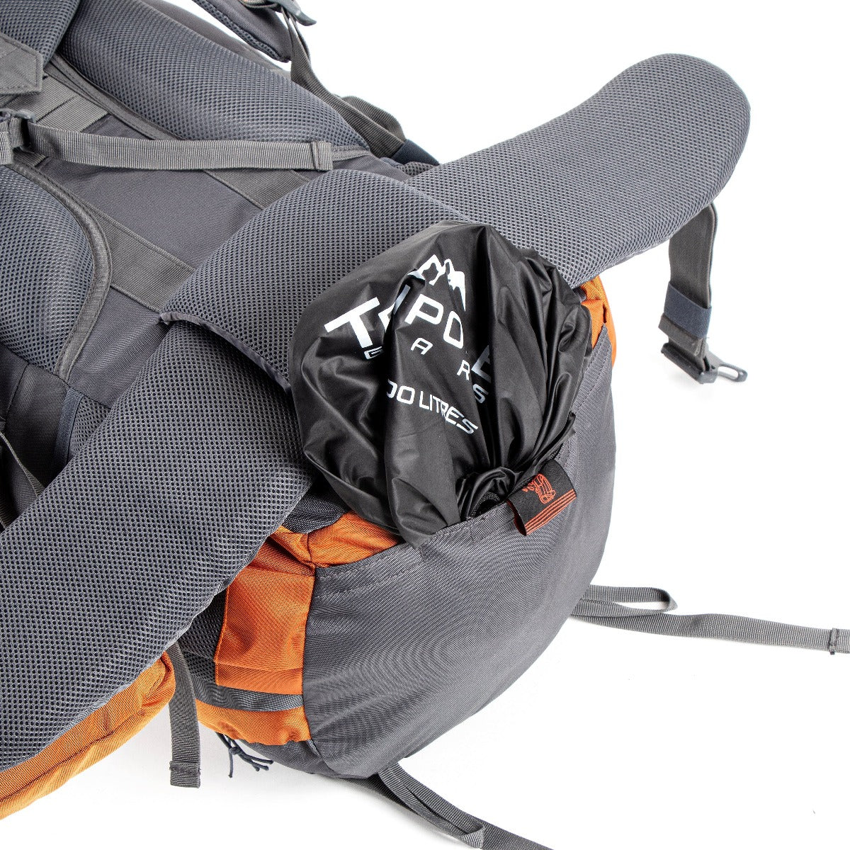 Walker Trekking and Backpacking Rucksack - 65 Litre - Grey & Orange 9