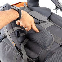 Walker Trekking and Backpacking Rucksack - 65 Litre - Grey & Orange 11