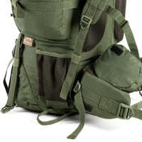 Colonel Series Rucksack + Detachable Day Pack & Rain Cover - 80 Litres- Army Green 10