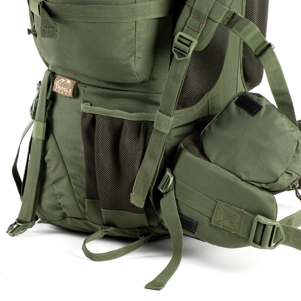 Colonel Series Rucksack + Detachable Day Pack & Rain Cover - 95 Litres - Army Green 8
