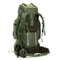 Colonel Pro Metal Frame Rucksack + Detachable Bag & Rain Cover - 105 Litres - Army Green 5