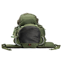 Colonel Pro Metal Frame Rucksack + Detachable Bag & Rain Cover - 105 Litres - Army Green 6