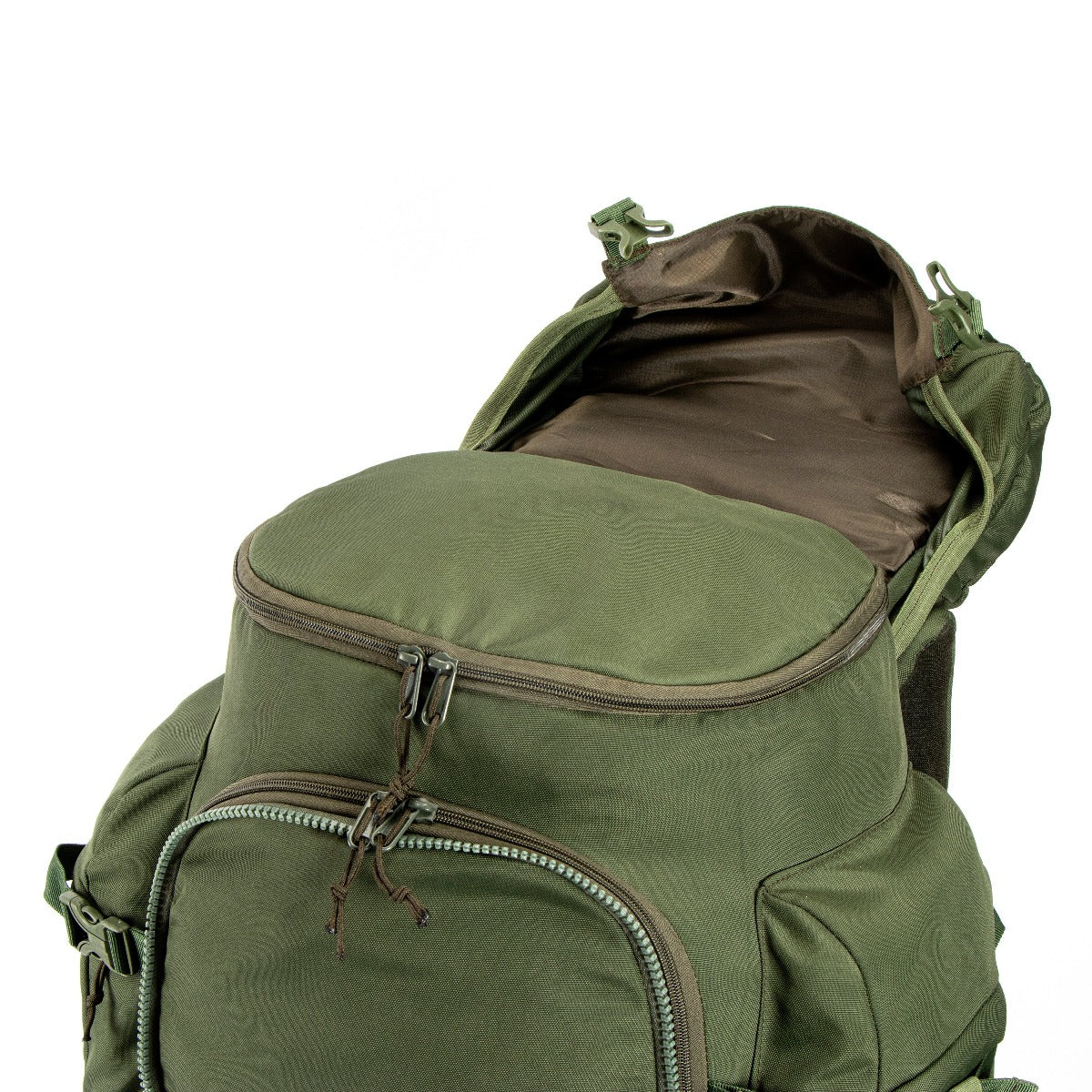 Colonel Pro Metal Frame Rucksack + Detachable Bag & Rain Cover - 105 Litres - Army Green 8
