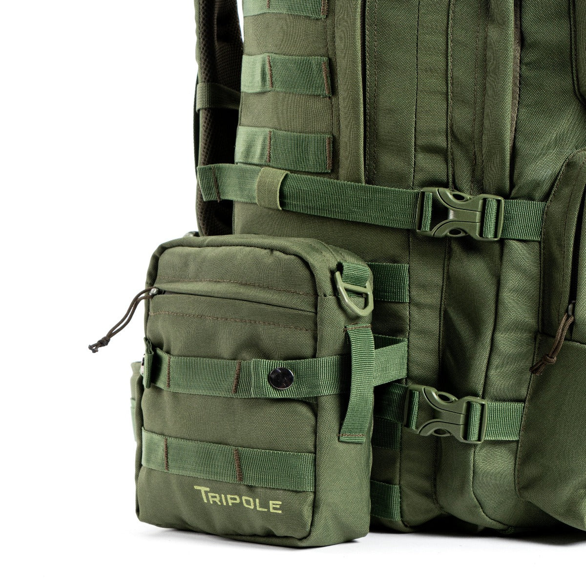 Tripole Alfa Military Tactical Backpack with Sling Bag Attachment -  46 Litres - Army Green 6