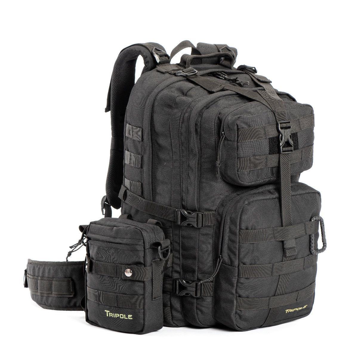 Tripole Alfa Military Tactical Backpack with Sling Bag Attachment -  46 Litres - Black 4