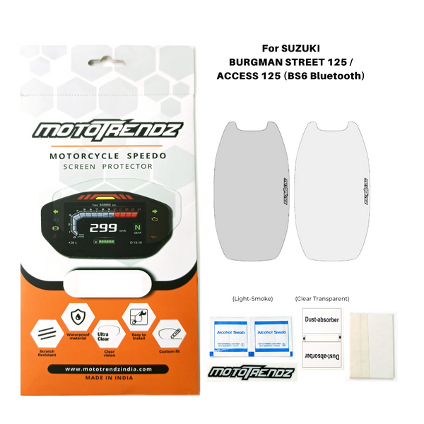 Speedo Screen Protector for Suzuki Burgman Street/Access 125/Avenis (BS6 Bluetooth)/Vstrom SX 250 1